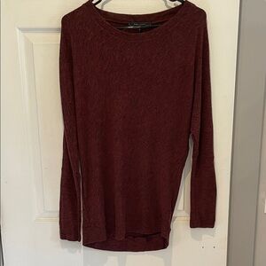 BCBGMaxAzria Deep Red Long Sleeve Top